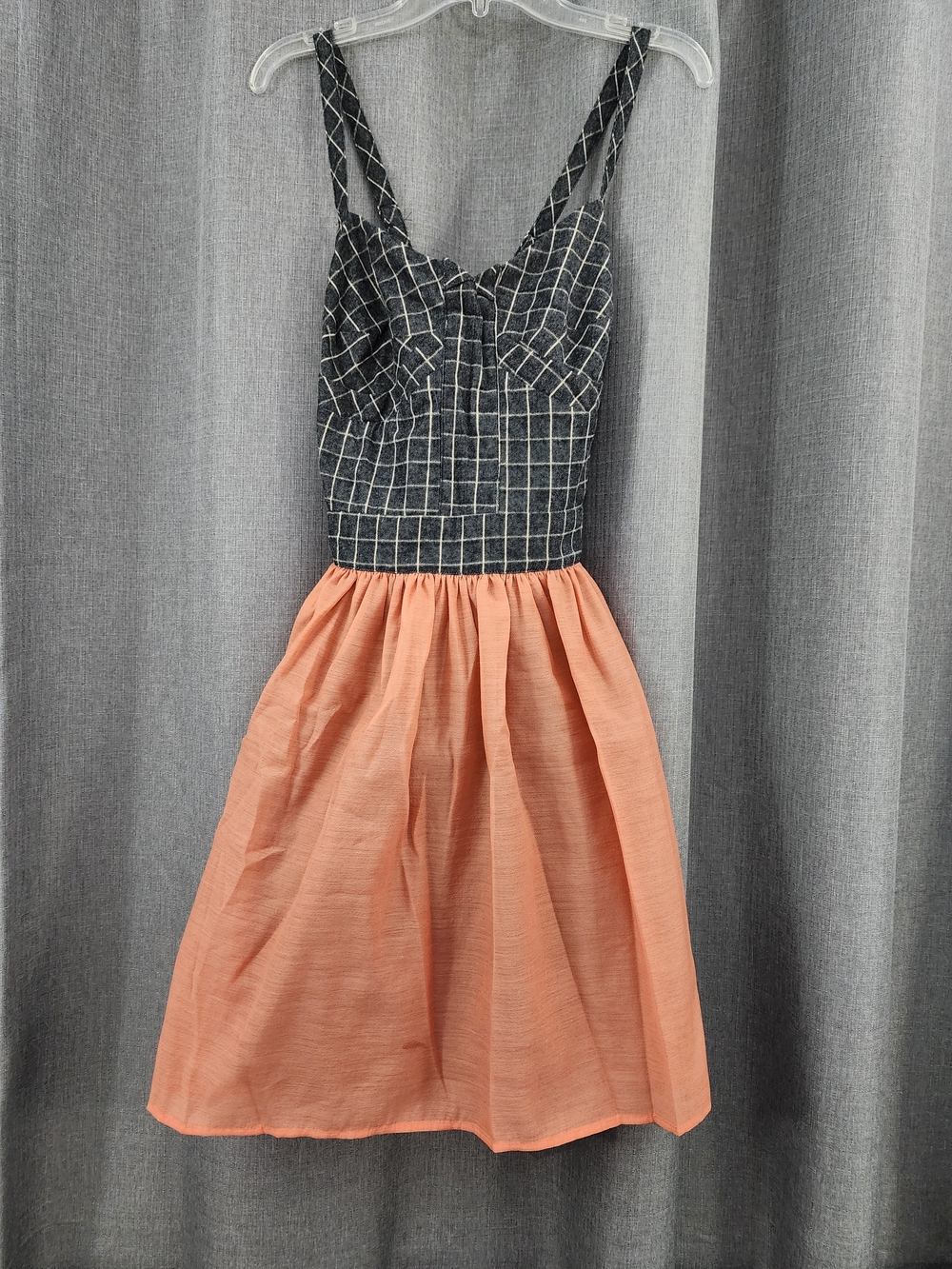 Alice's Pig Two-Tone Check Bodice Sundress